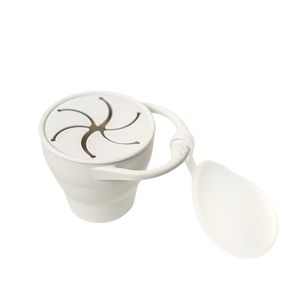 Ivory Snack Cup with Lid Clasp