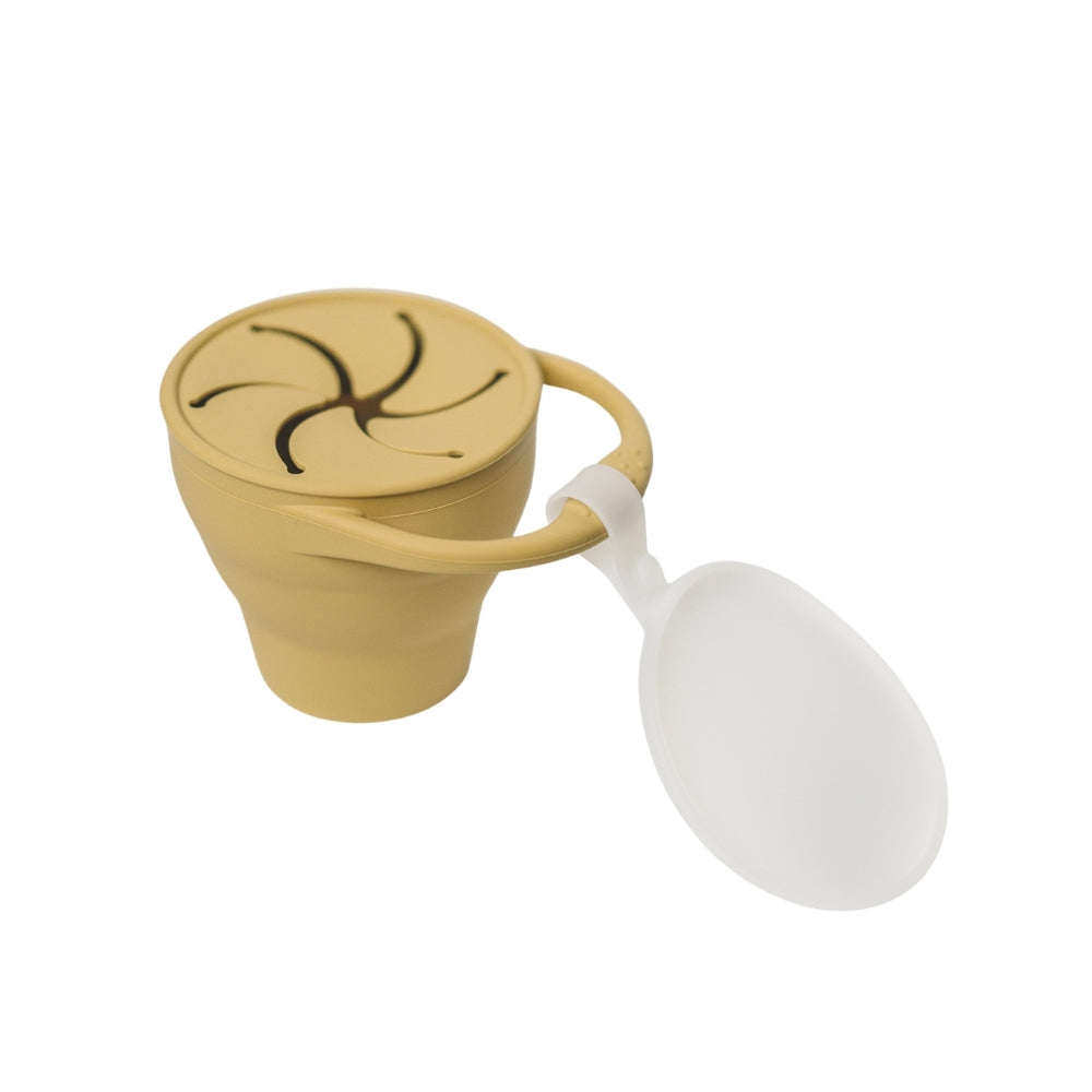 Mustard Snack Cup with Lid Clasp